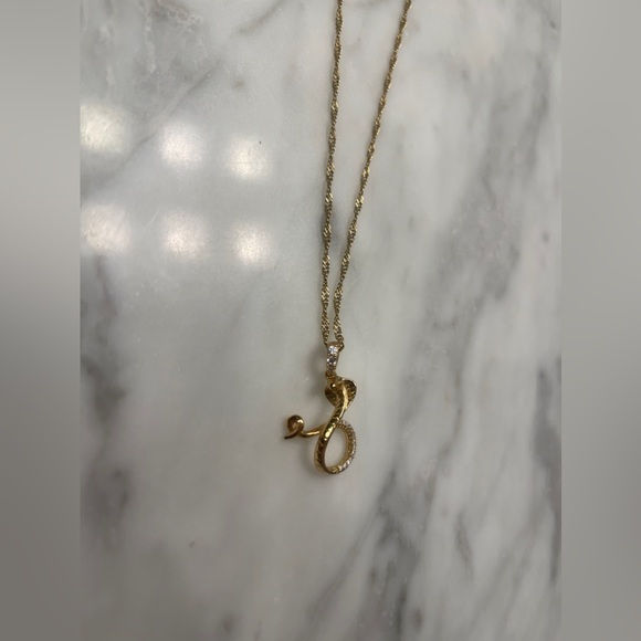 Gold Snake Rhinestone Necklace - Picture 3 of 5